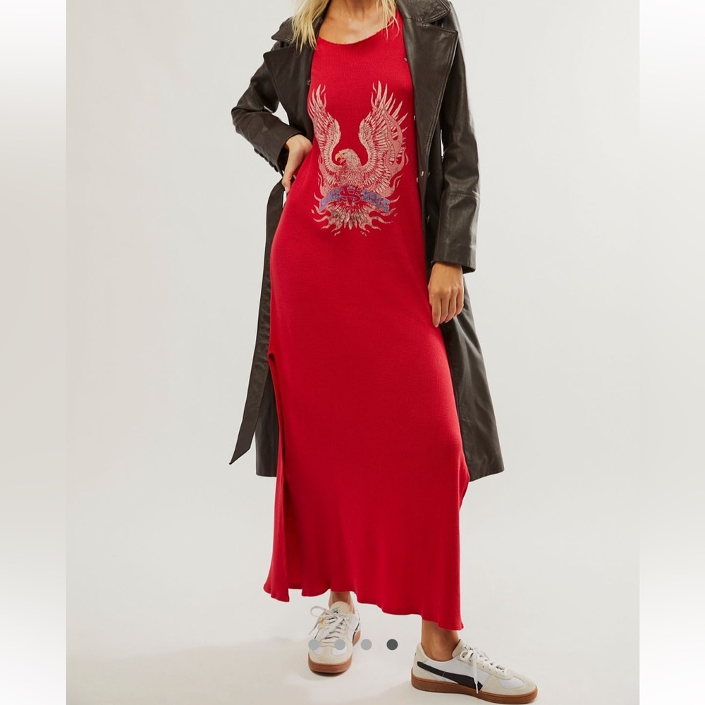 FREE PEOPLE EAGLE MAXI TOP DRESS MEDIUM RED BNWOT